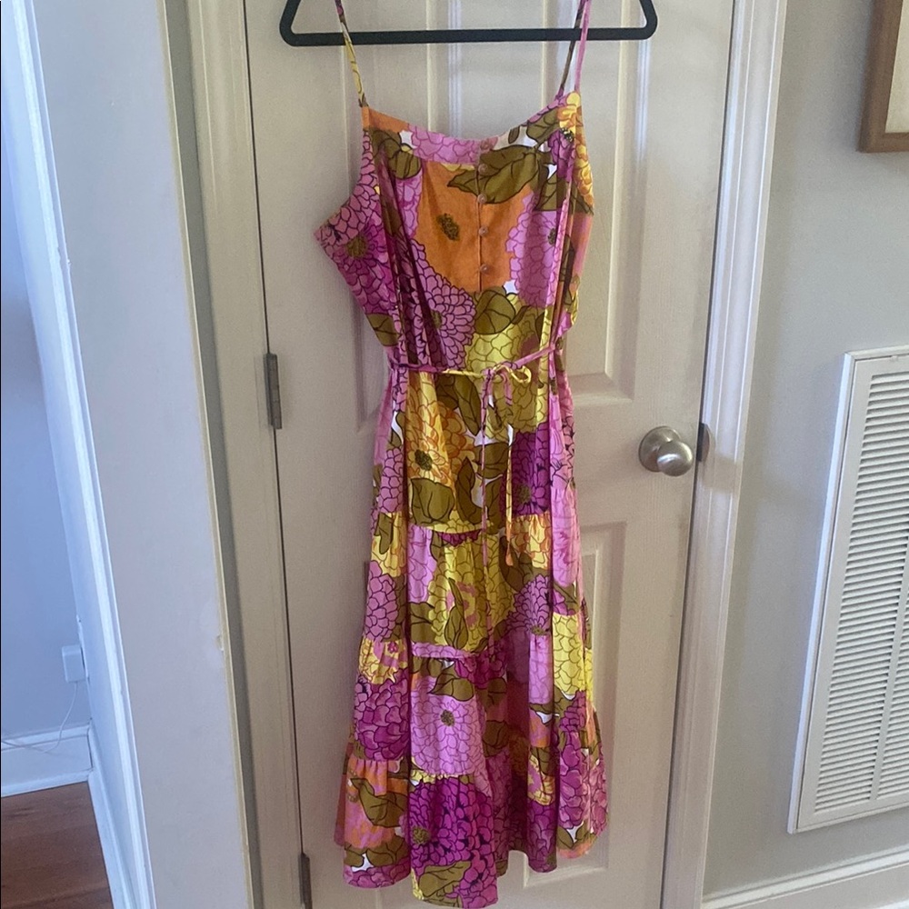 THML Pink and Yellow Floral Dress